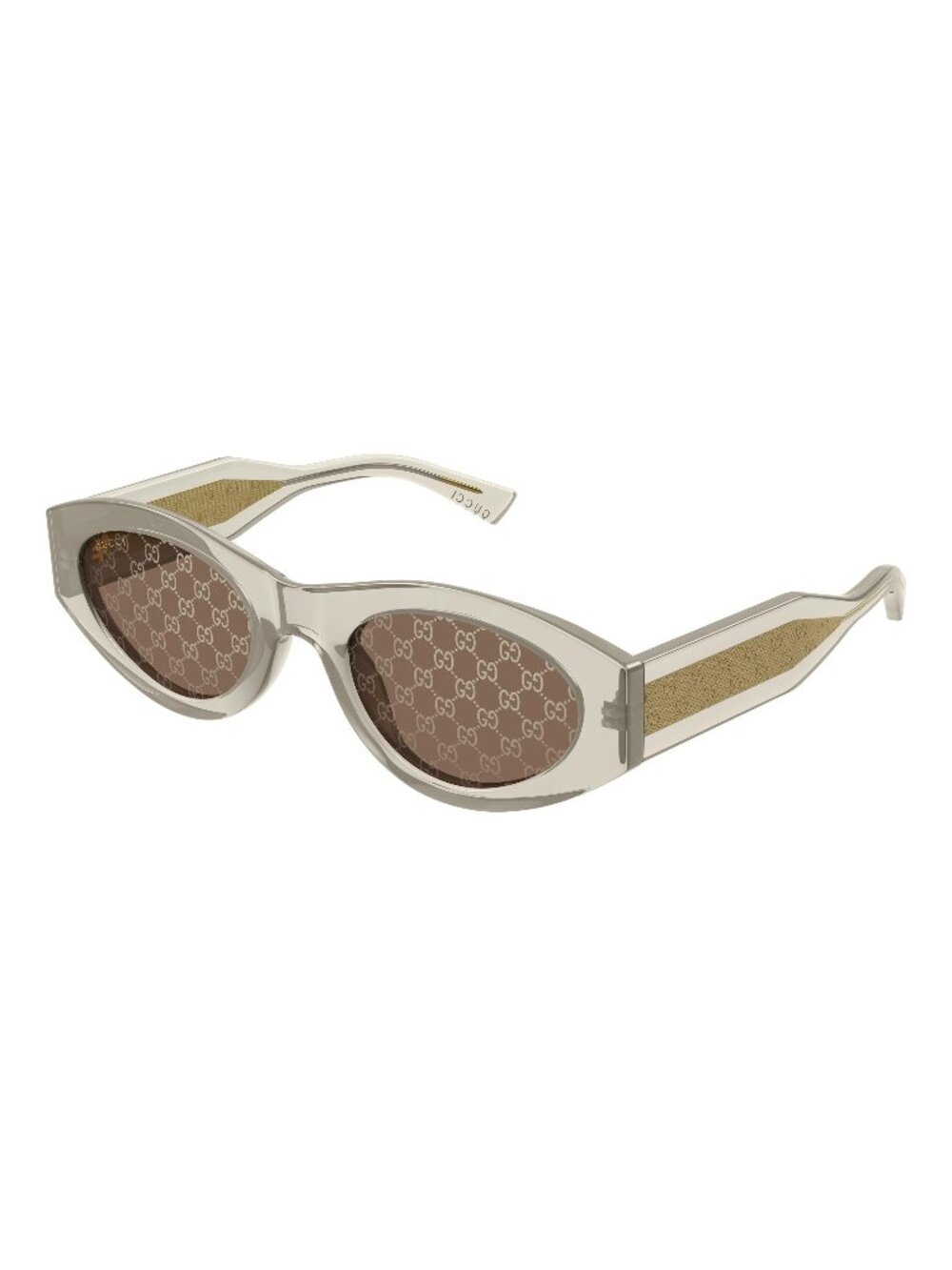 New Gucci Women's Sunglasses Yellow Brown Lens Acetate Frame GG2065S 003 52